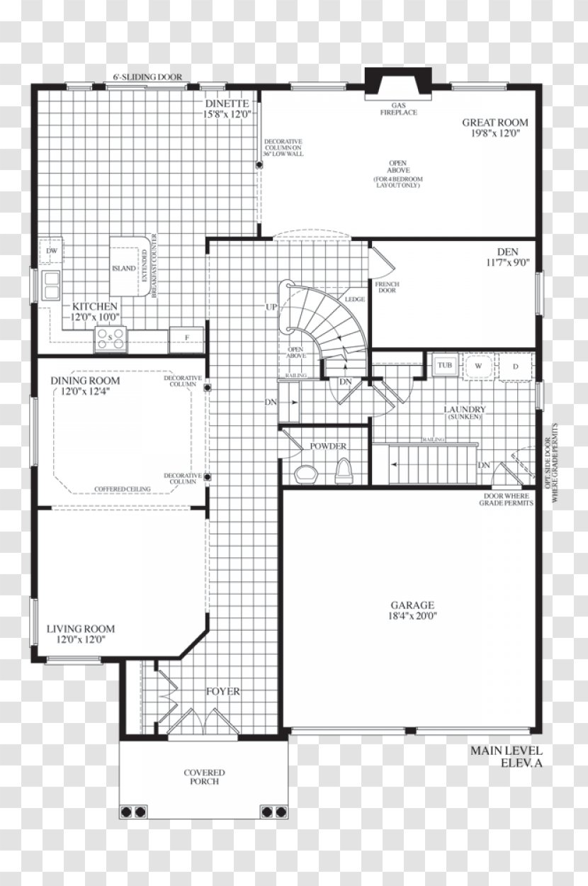 Floor Plan Technical Drawing - Elevation - Design Transparent PNG