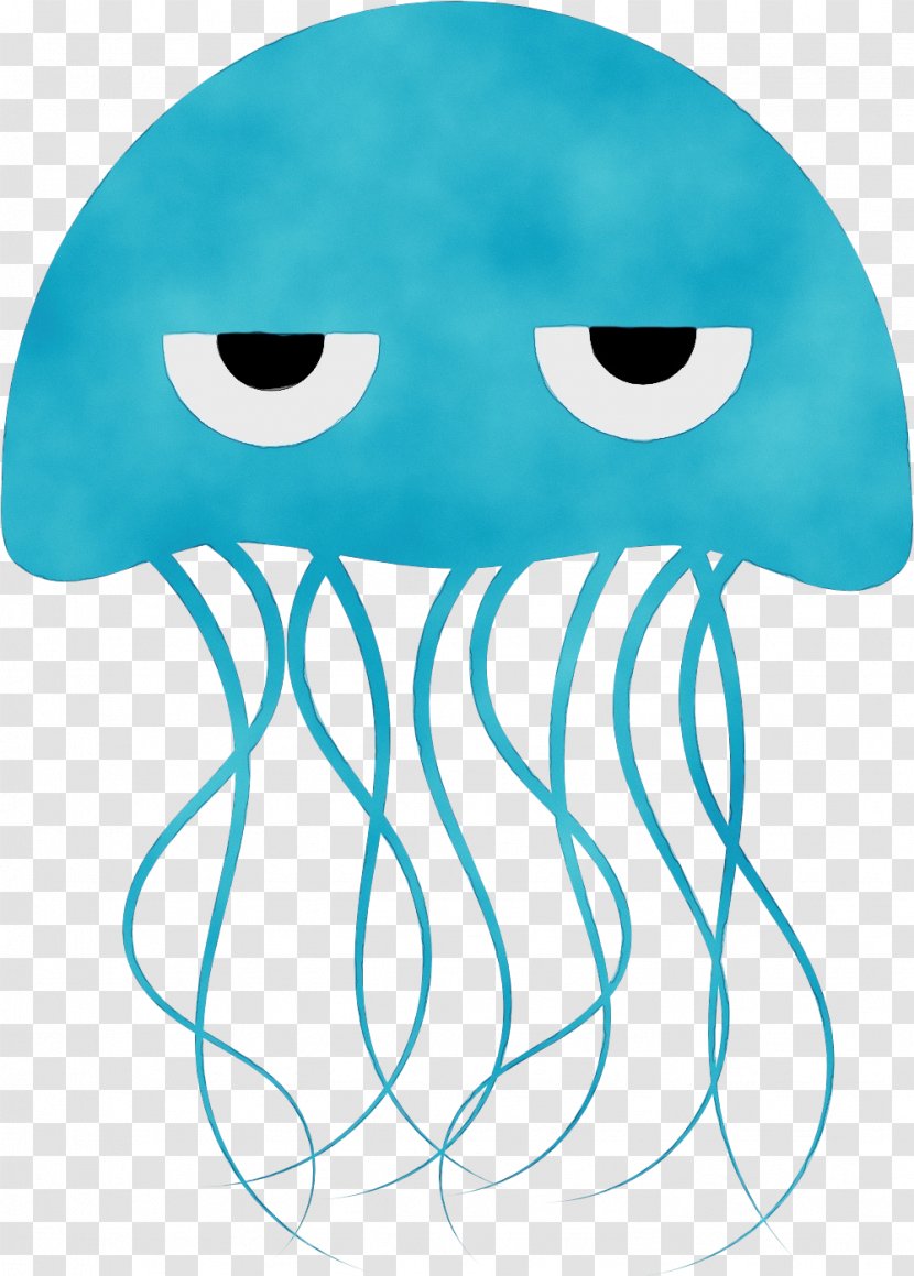 Jellyfish Turquoise Aqua Teal Cnidaria - Mushroom Transparent PNG