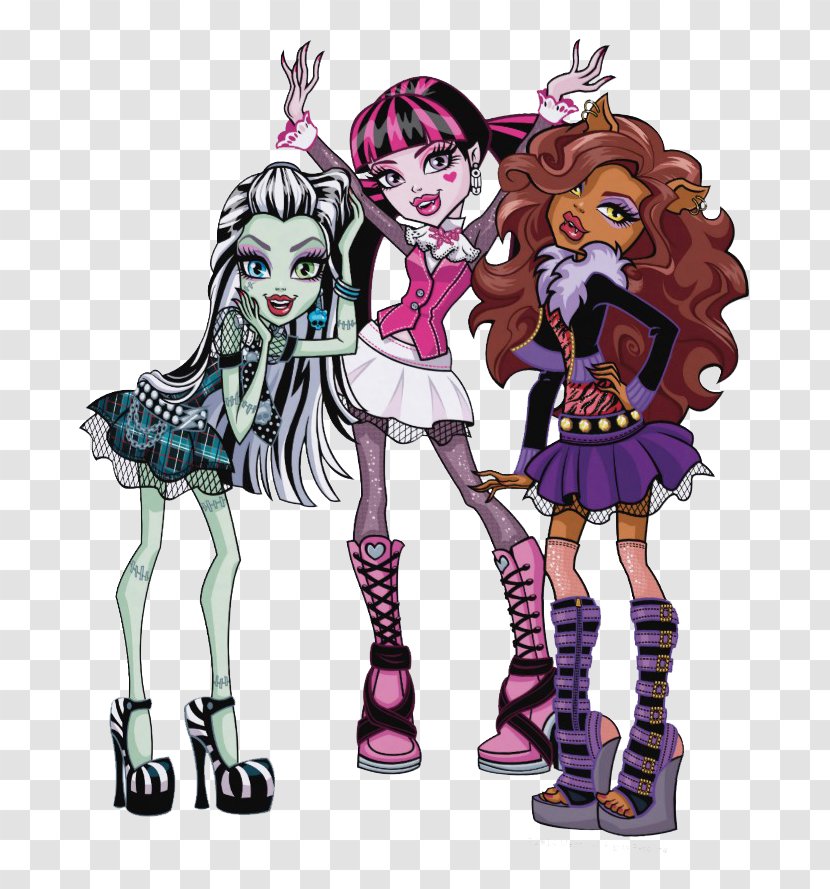 Frankie Stein Monster High Clawdeen Wolf Doll Cleo DeNile - Frame Transparent PNG