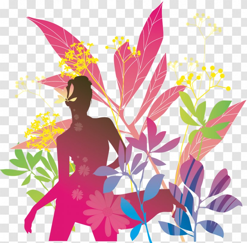 Floral Design Illustration - Floristry - Vector Flower Woman Transparent PNG