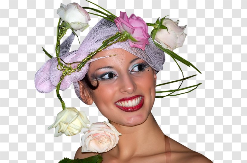 Female Headpiece Floral Design Cut Flowers - Facebook - Cbf Transparent PNG
