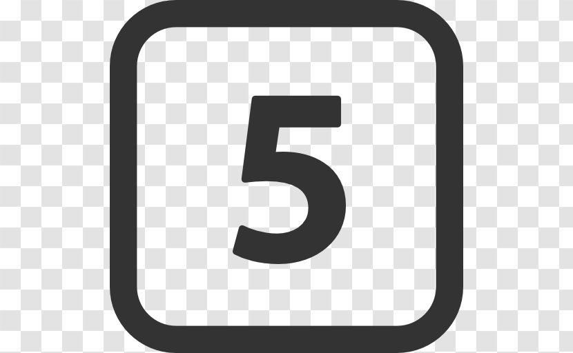 Number - Trademark - Numbers 5 Icon Transparent PNG