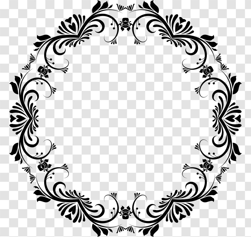 Picture Frames Decorative Arts Clip Art - Black And White - Abstract Pattern Transparent PNG