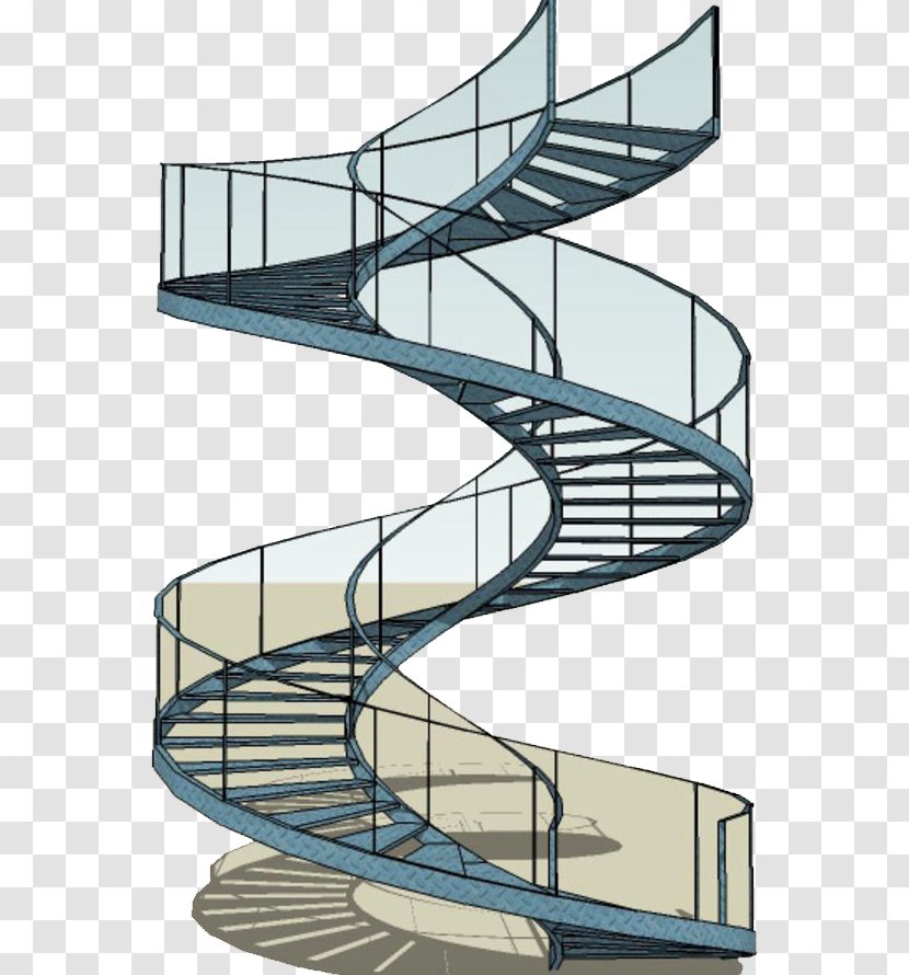 Structural Steel Stairs Building Frame - Modern Glass Rotating Transparent PNG