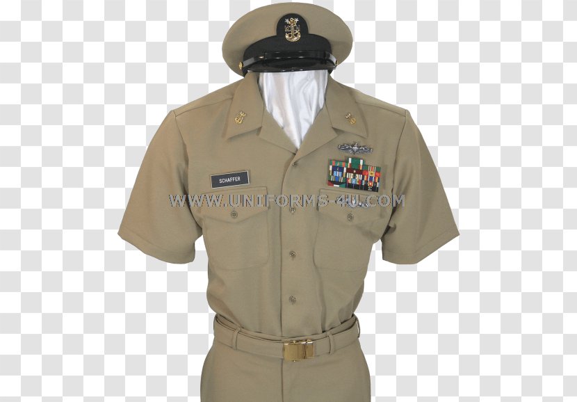 Khaki Military Uniform Chief Petty Officer United States Navy - Senior Transparent PNG