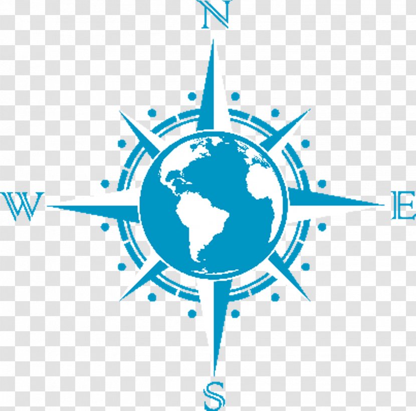 Globe Compass Rose Clip Art - Topographic Map Transparent PNG
