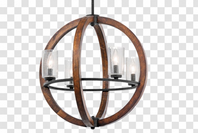 Lighting Kichler Chandelier 43185AUB Grand Bank 4-Light, Auburn Stained Finish - Incandescent Light Bulb Transparent PNG