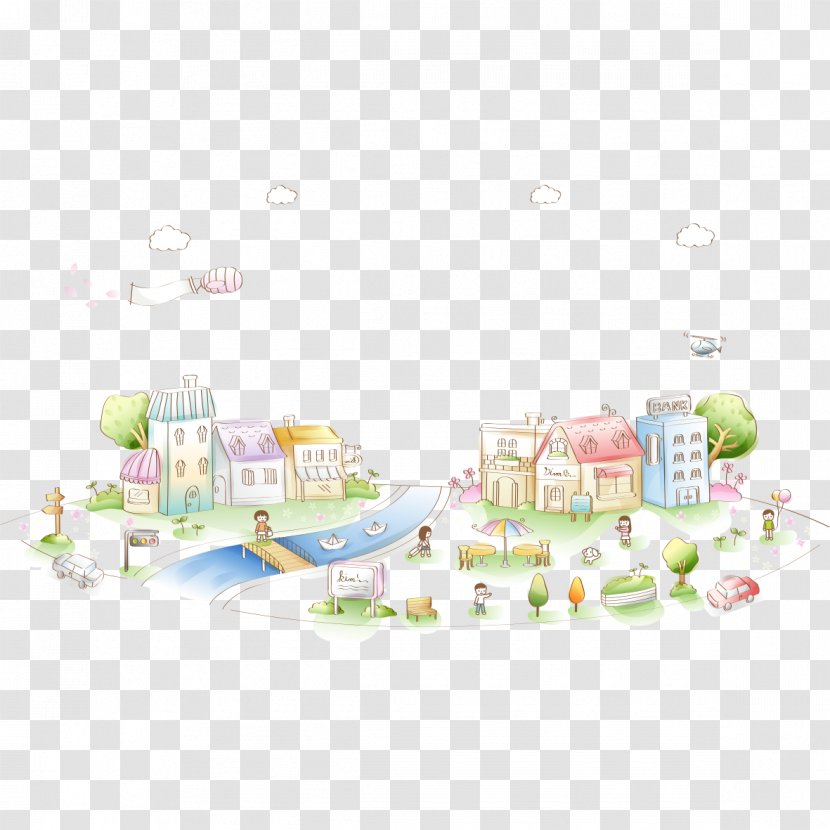 Tiananmen Square Illustration - Material - Hand-painted Town Building Transparent PNG