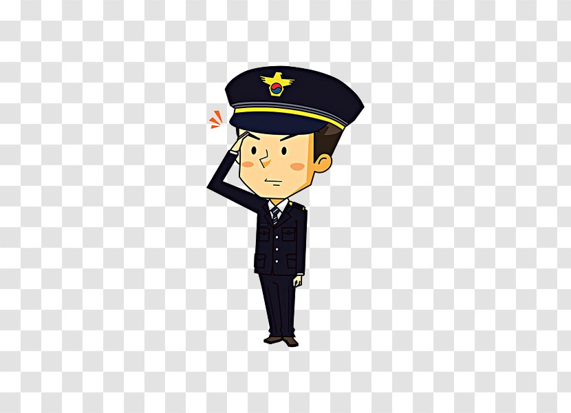 Police Officer Salute - Security - Hat Transparent PNG