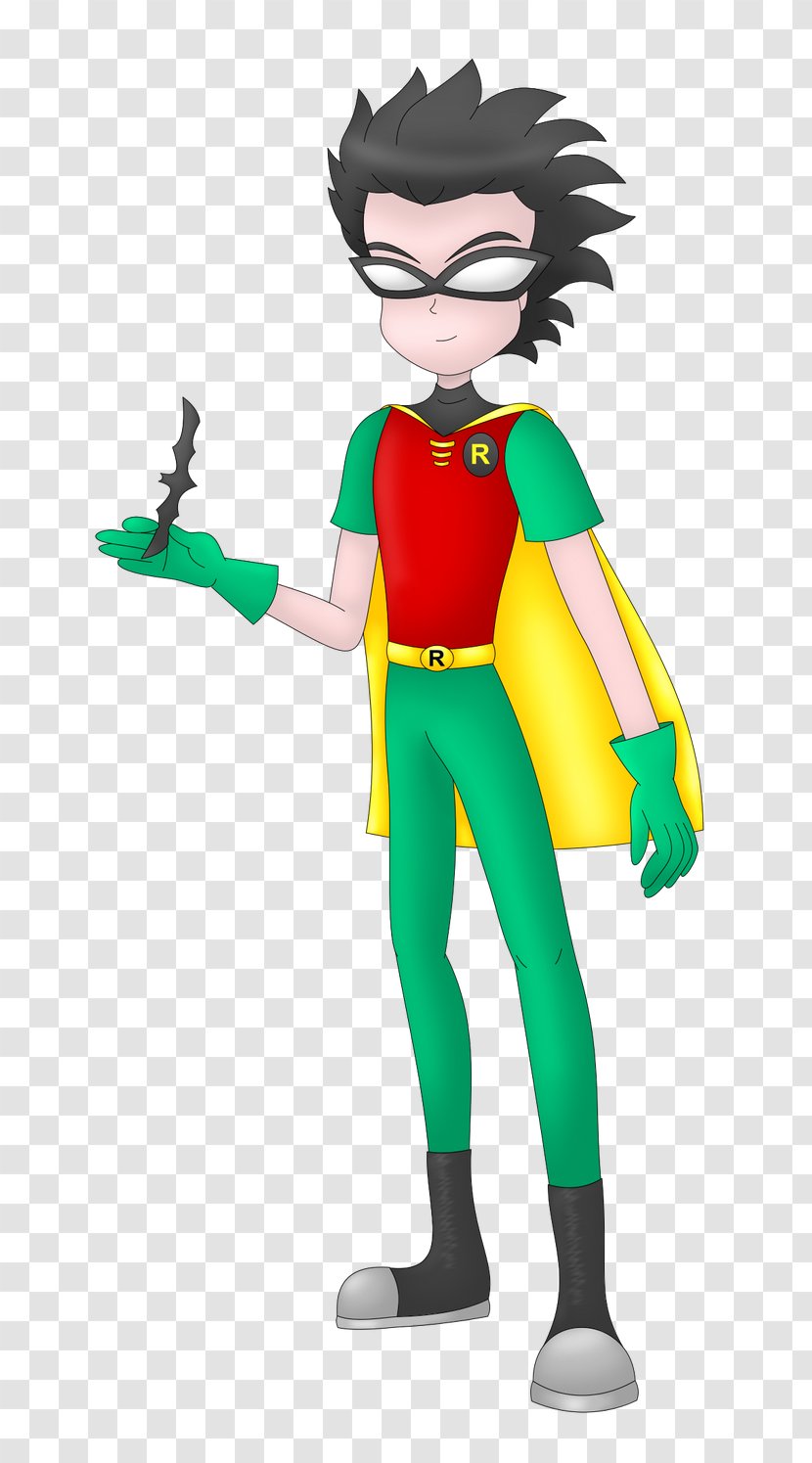 Illustration Cartoon Superhero Visual Perception Legendary Creature - Teen Titans Robin Transparent PNG
