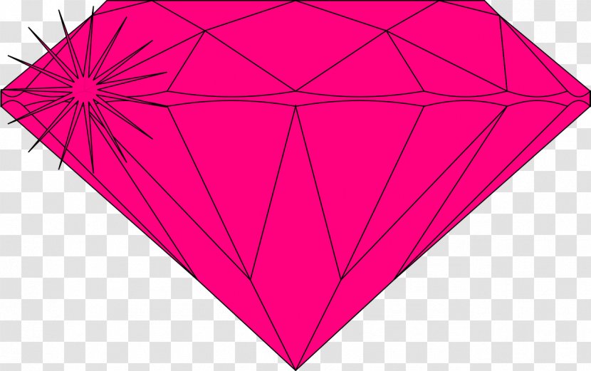 Pink Diamond Drawing Clip Art - Red Diamonds Transparent PNG