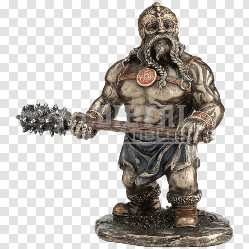 Statue Figurine Warrior Viking Sculpture - Horn Transparent PNG