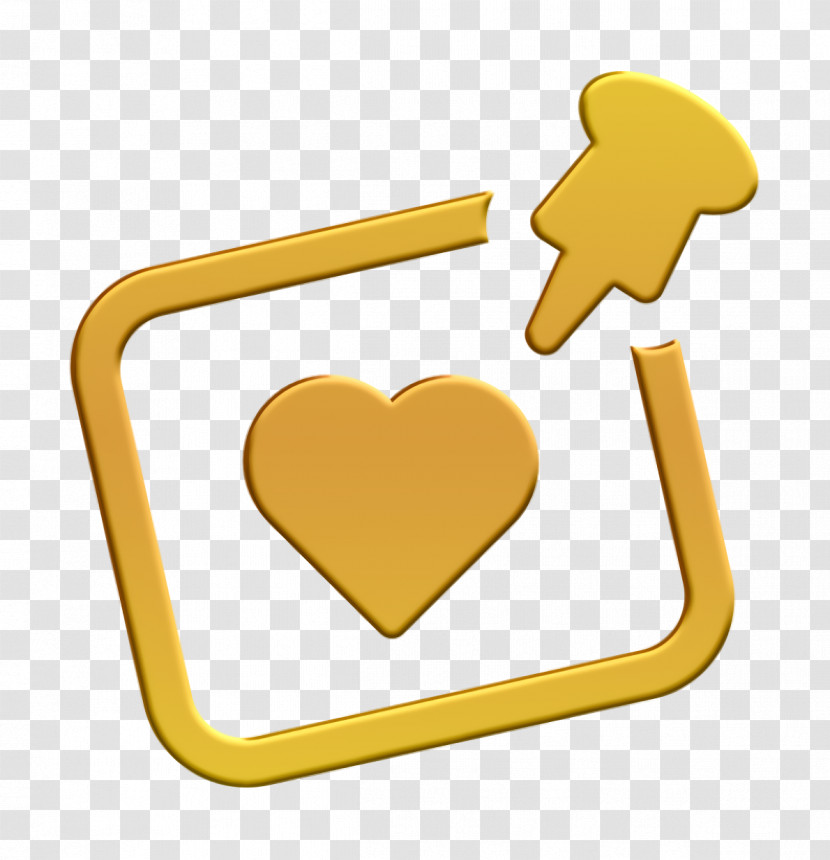 Post It With A Heart Icon Saint Valentine Icon Tack Icon Transparent PNG