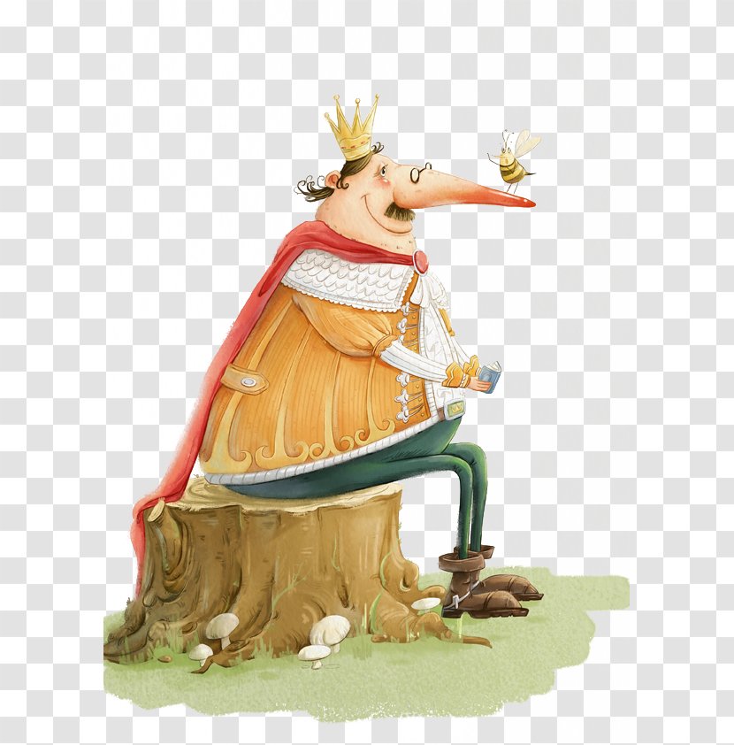 Illustration - Fictional Character - Painted Wearing A Crown Of King Bee Stumps Transparent PNG