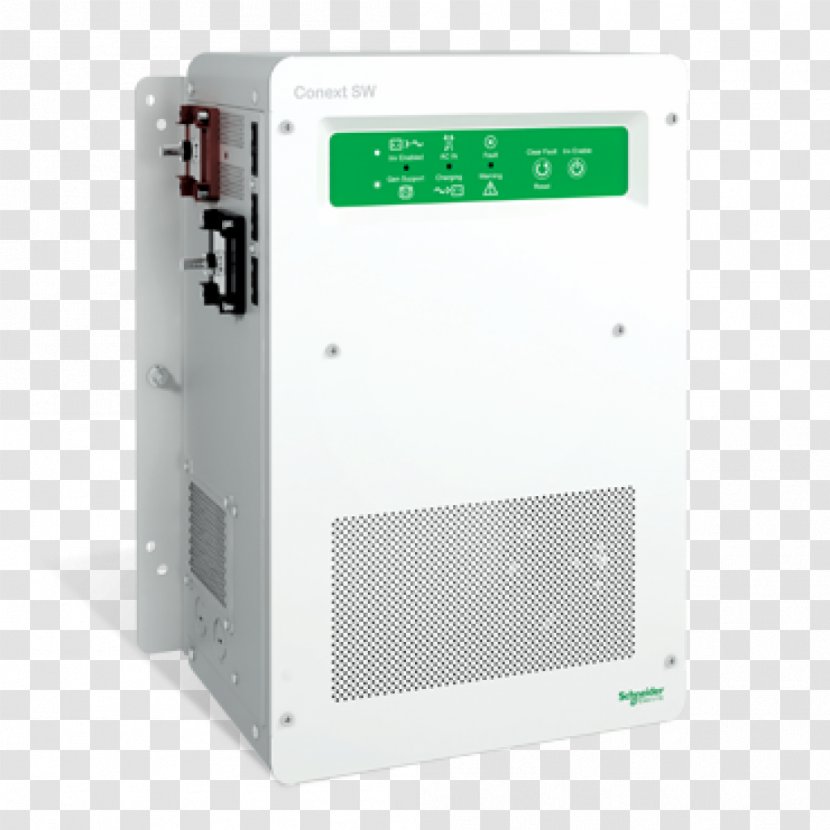 Battery Charger Power Inverters Schneider Electric Stand-alone System Solar Inverter - Computer Component Transparent PNG