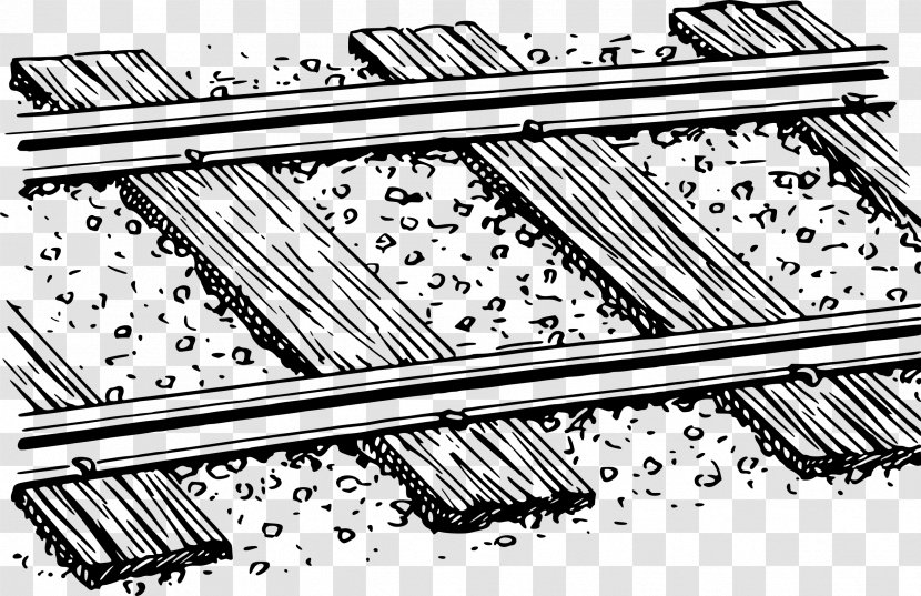 Train Rail Transport Drawing Track - Railroad Tracks Transparent PNG