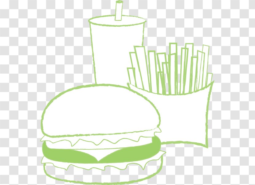 Leaf Line Clip Art - Burger Fries Transparent PNG