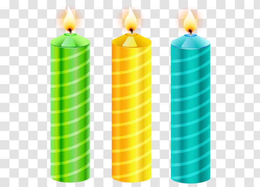 Birthday Cake Candle Clip Art - Happy To You - Cartoon Yellow Green Blue Decoration Transparent PNG