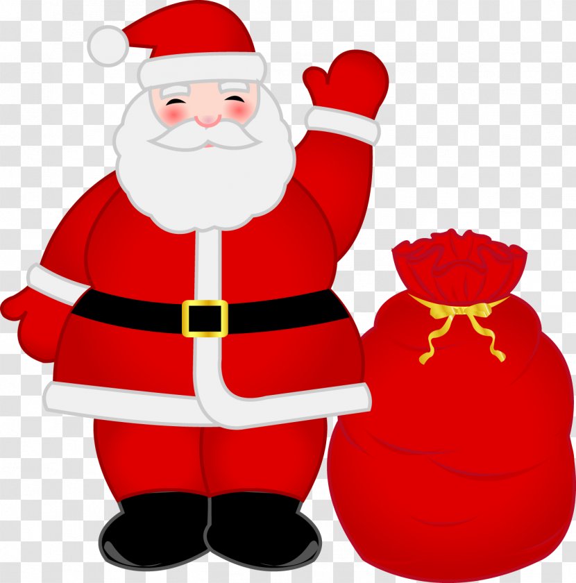 Santa Claus Christmas Gift - Holiday - Pull Vector Element Free Transparent PNG