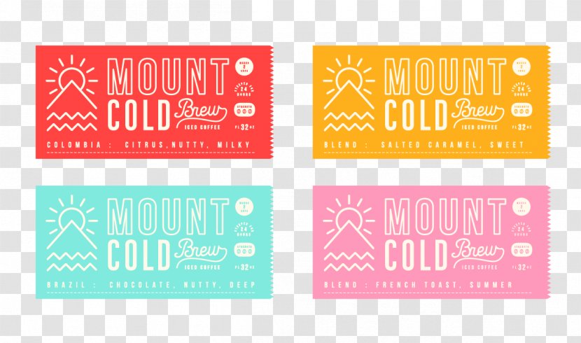 Cold Brew Brand Logo Coffee Label - Packaging Transparent PNG