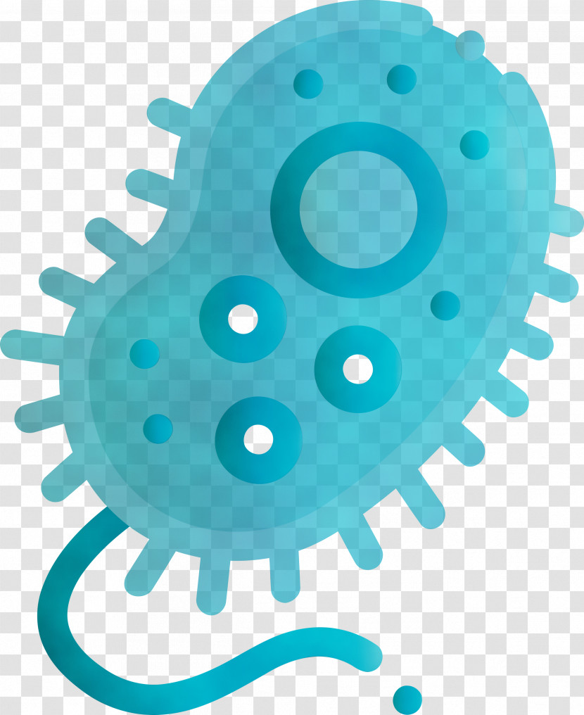 Turquoise Gear Transparent PNG
