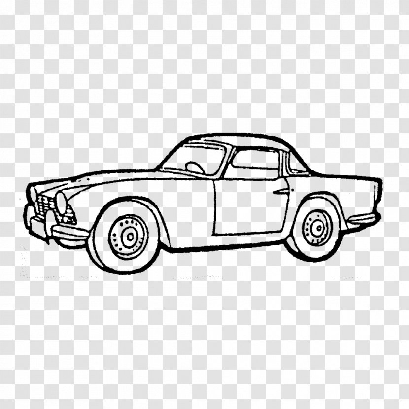 Vintage Car Line Art Automotive Design - Motor Vehicle Transparent PNG