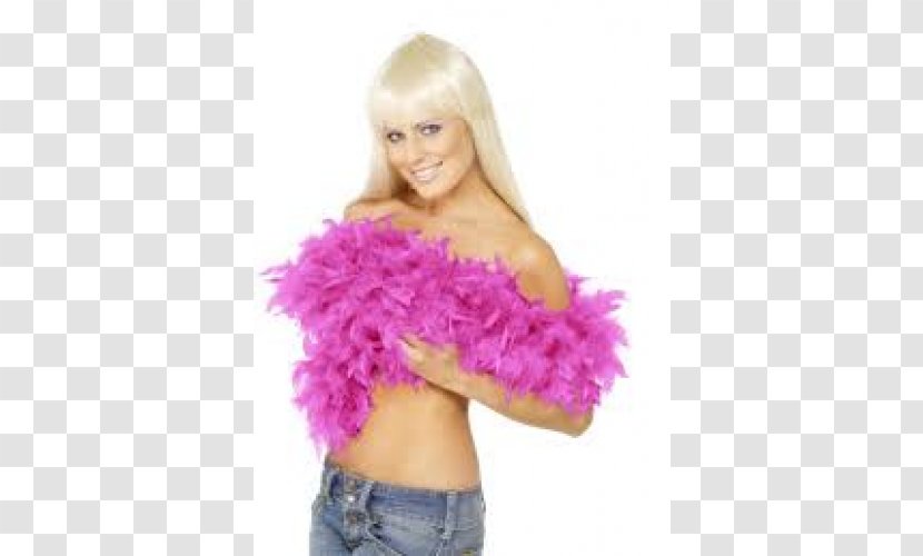 Feather Boa Costume Party Pink Fuchsia - Shawl Transparent PNG