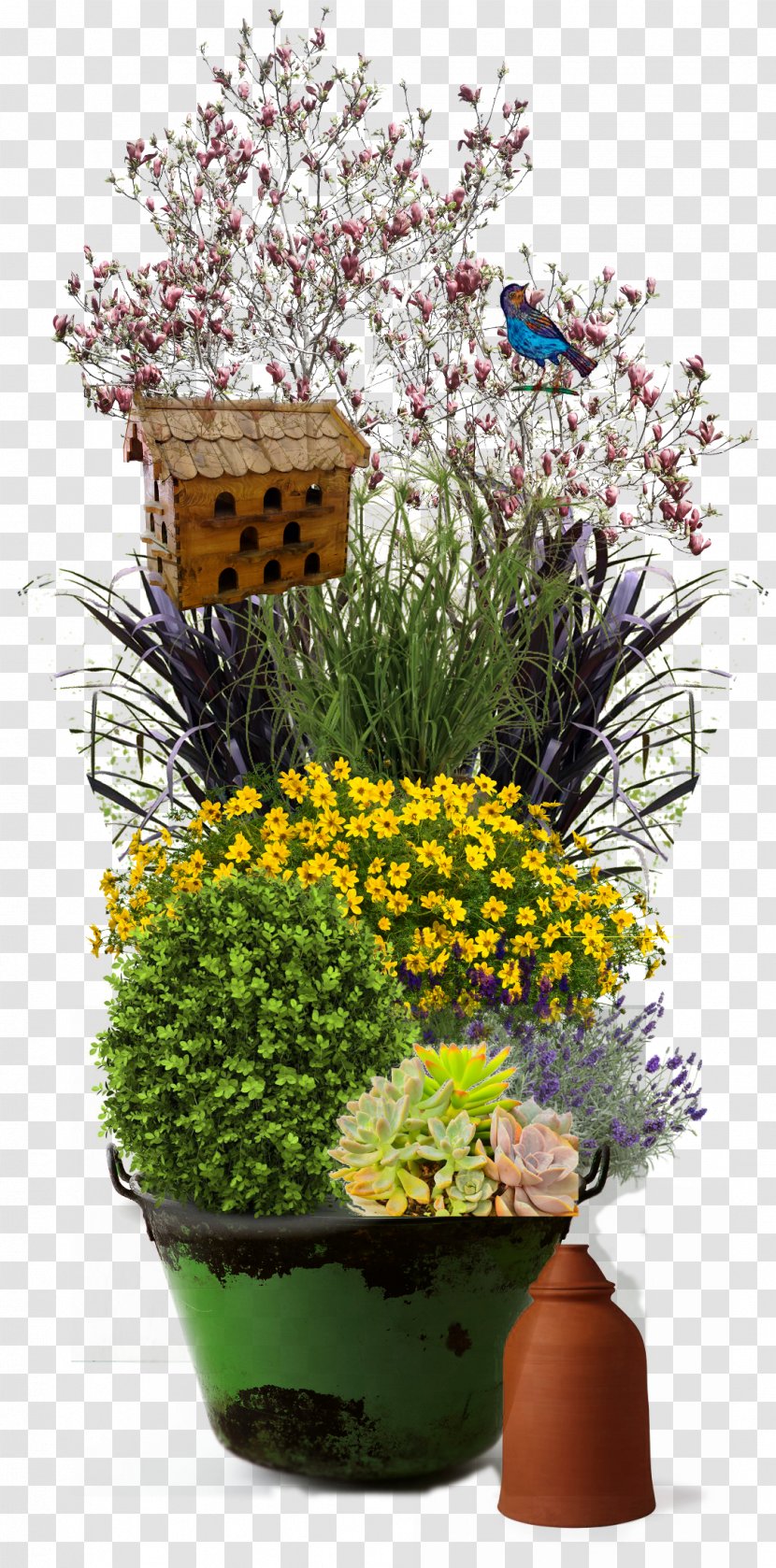 Floral Design Cut Flowers Flowerpot Flower Bouquet - Migros - Container Garden Transparent PNG