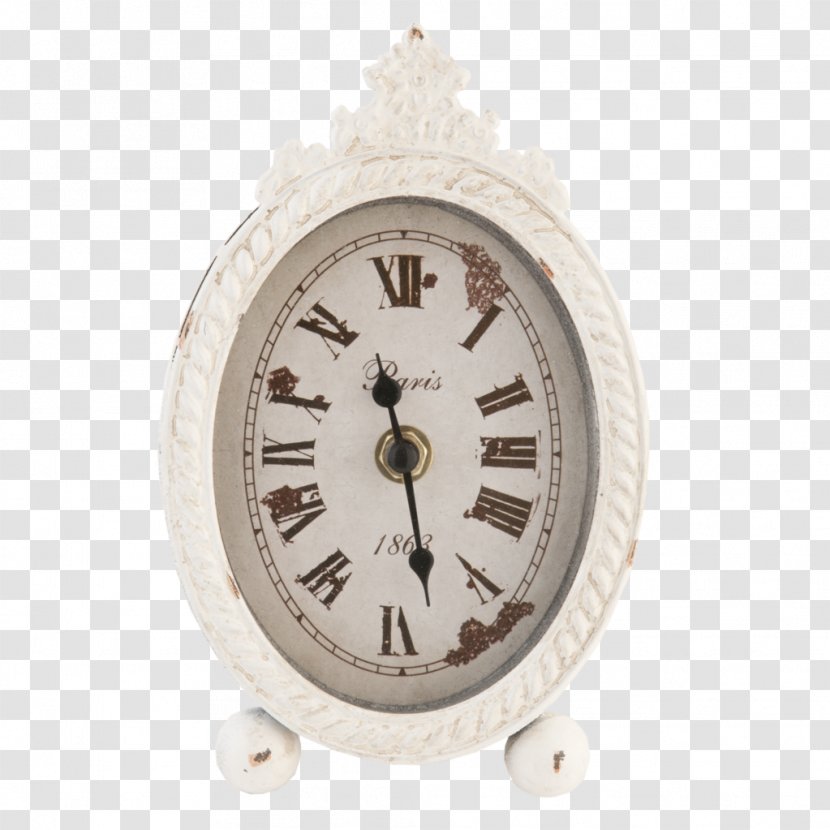 Wall Clocks Clayre & Eef 6KL Uhr Paris Weiß Ca 10 X 18 Cm Metal Antique - Shabby Chic Cottage Transparent PNG
