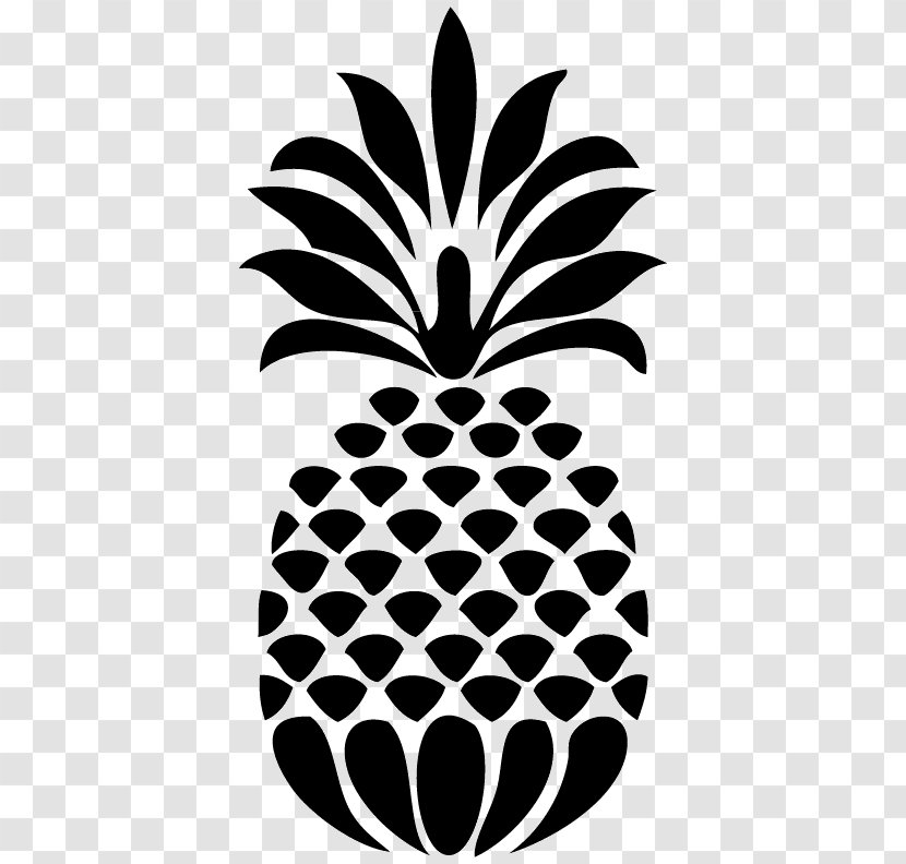 Stencil Pineapple Drawing Food - Tree - Silhouete Transparent PNG