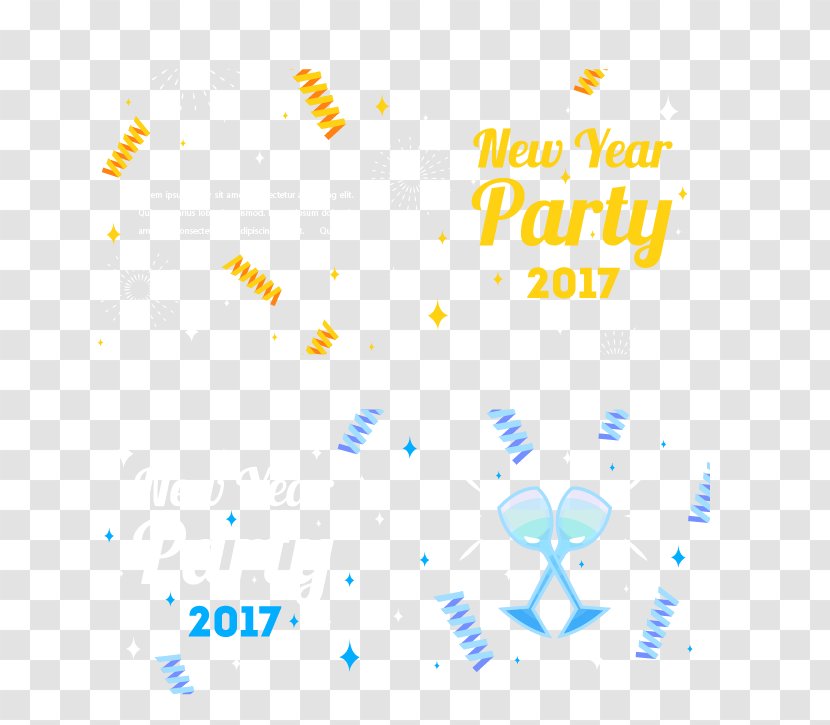 Flat Glass Ribbon Roll New Year Party Banner - Blue - Wine Transparent PNG