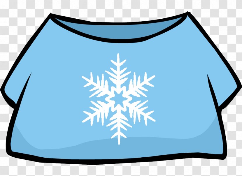 Club Penguin T-shirt Hoodie - Electric Blue - Snowflake Transparent Transparent PNG