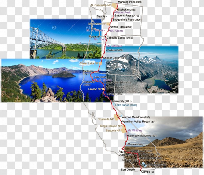 Three Sisters Water Resources Ecosystem Tourism - Oregon - Pacific Crest Trail Transparent PNG