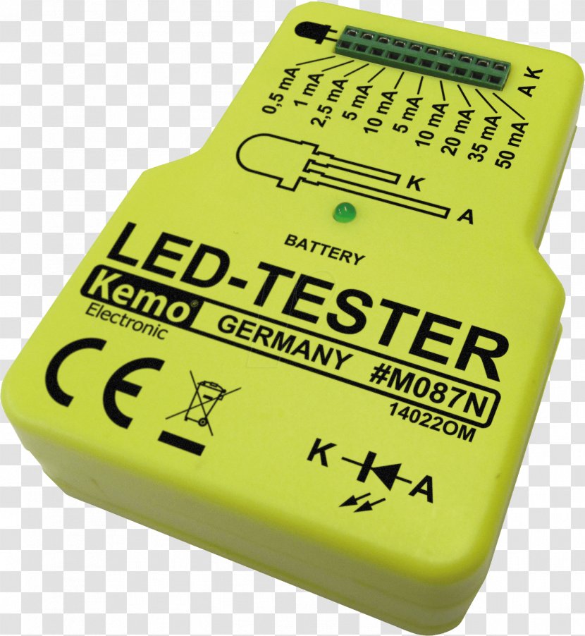 Light-emitting Diode Electronics Volt Wattmeter Multimeter - Attenuator - Yellow Transparent PNG