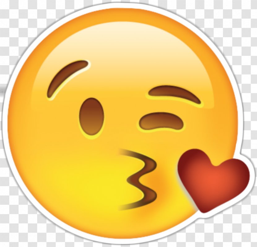 Emoji Kiss Heart Emoticon Sticker Transparent PNG