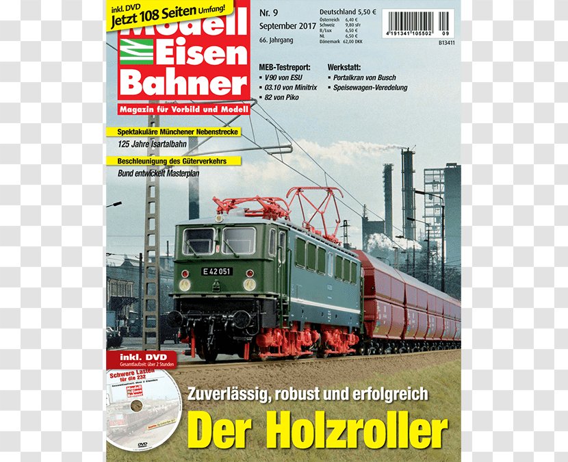 Rail Transport Railroad Car Der Modelleisenbahner Railway Magazine - Locomotive - Meb Transparent PNG