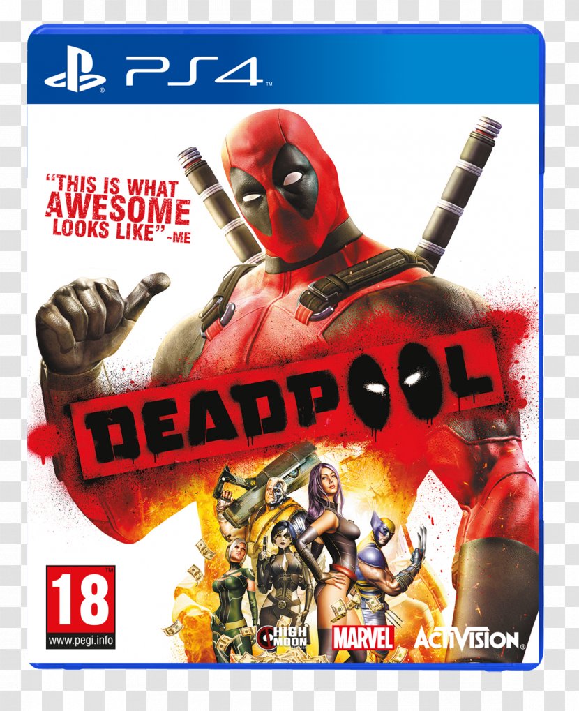 Deadpool PlayStation 4 Video Game Xbox One - Bluray Disc - Thirdperson Shooter Transparent PNG
