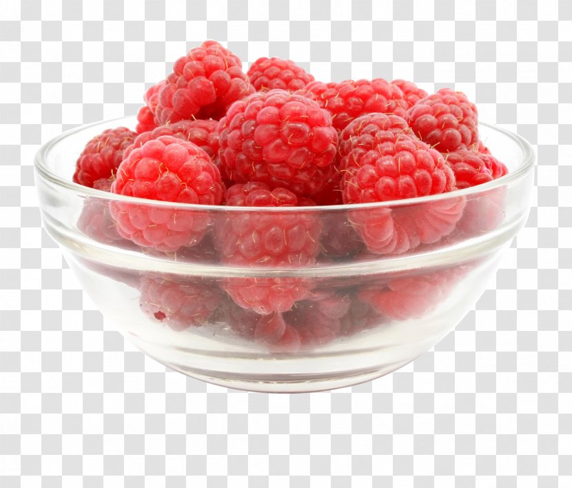 Red Raspberry Fruit Bowl - Food - Of Raspberries Transparent PNG