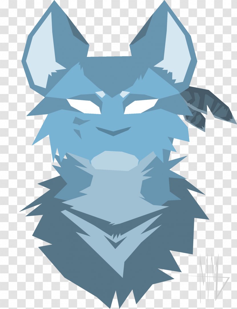 Cat Gray Wolf Blue Warriors - Geometric Transparent PNG