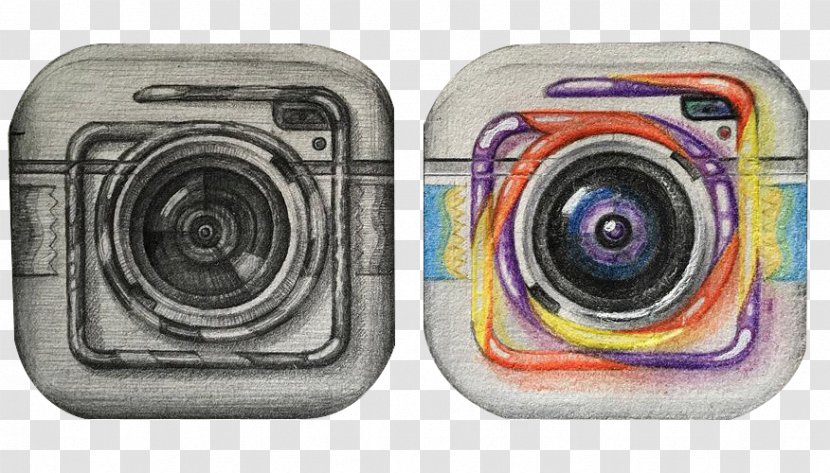 Photography Camera Lens - Product Design - Hand-painted Photographic Logo Transparent PNG