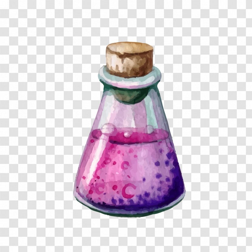 Erlenmeyer Flask Laboratory Euclidean Vector - Chemistry - Purple Transparent PNG
