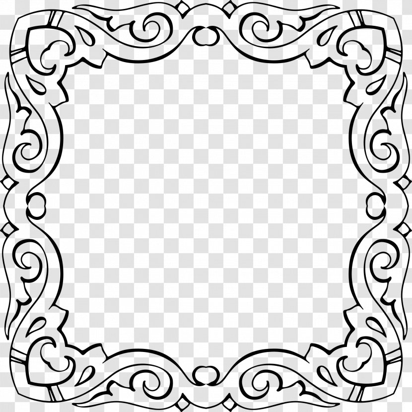 Picture Frames Calligraphy Clip Art - Black - Vintage Border ...