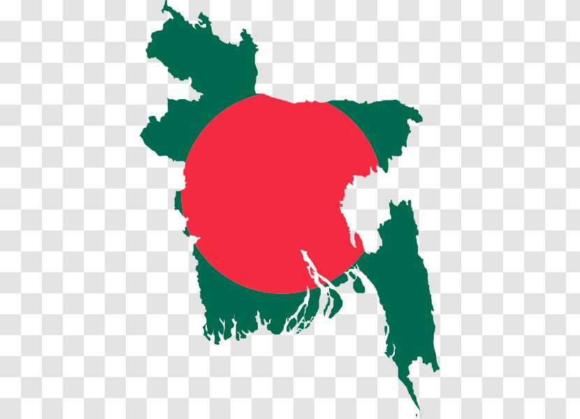 Flag Of Bangladesh Map Transparent PNG