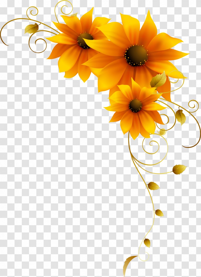 Flower Icon - Chrysanths - Sunflower Yellow Pattern Transparent PNG