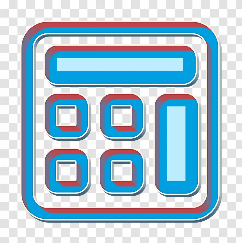 Calculator Icon Finance Math - Text - Logo Electric Blue Transparent PNG