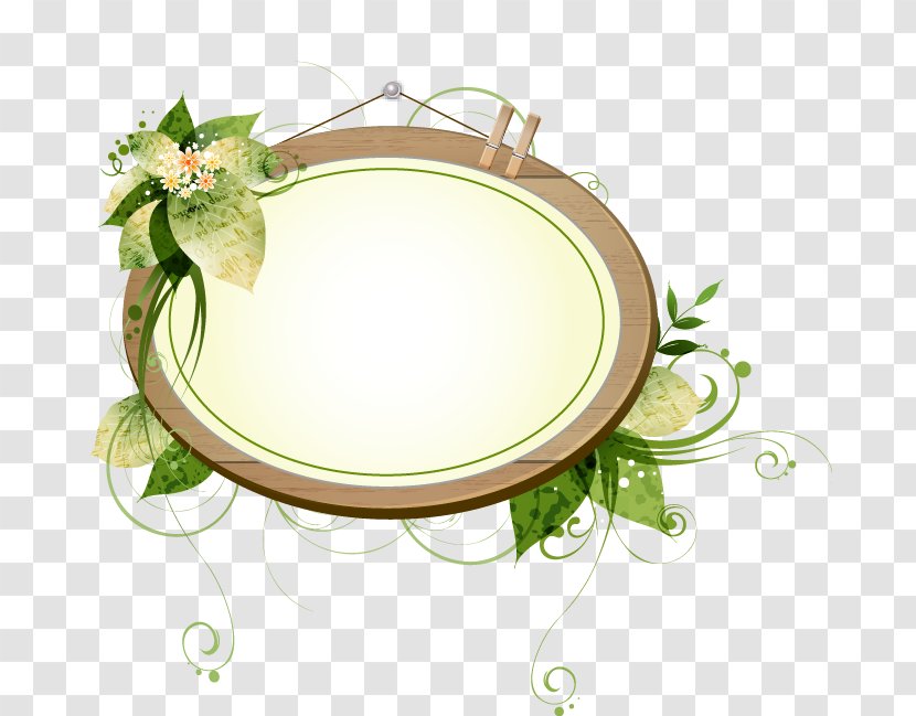 Picture Frame Plant Decorative Arts - Drawing - Beautifully Title Bar Signboard Transparent PNG