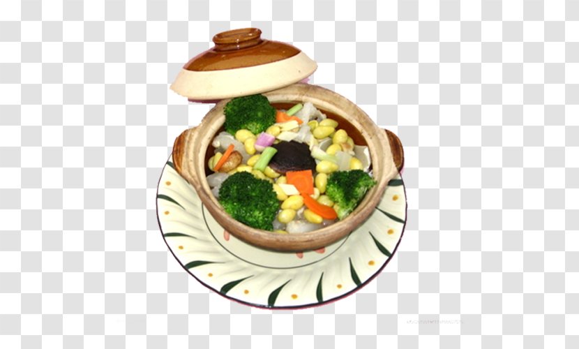 Broccoli Vegetarian Cuisine Cauliflower Cabbage - Dishware - Corn Pot Transparent PNG