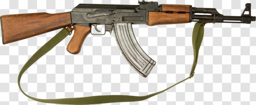 AK-47 Automatic Firearm Weapon - Watercolor - Assault Riffle Transparent PNG