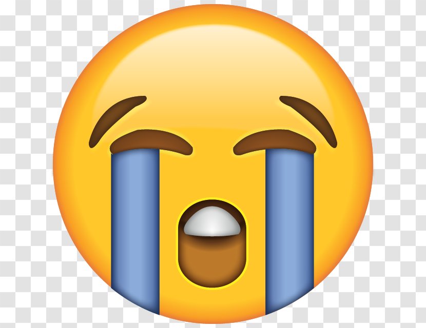 Face With Tears Of Joy Emoji Crying Laughter Sticker - Sad Pic Transparent PNG