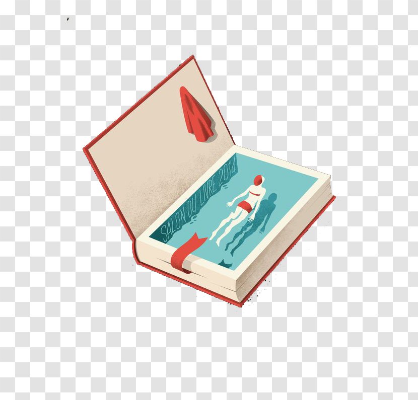Book Drawing Illustration - Poster - Swimming Pool Transparent PNG